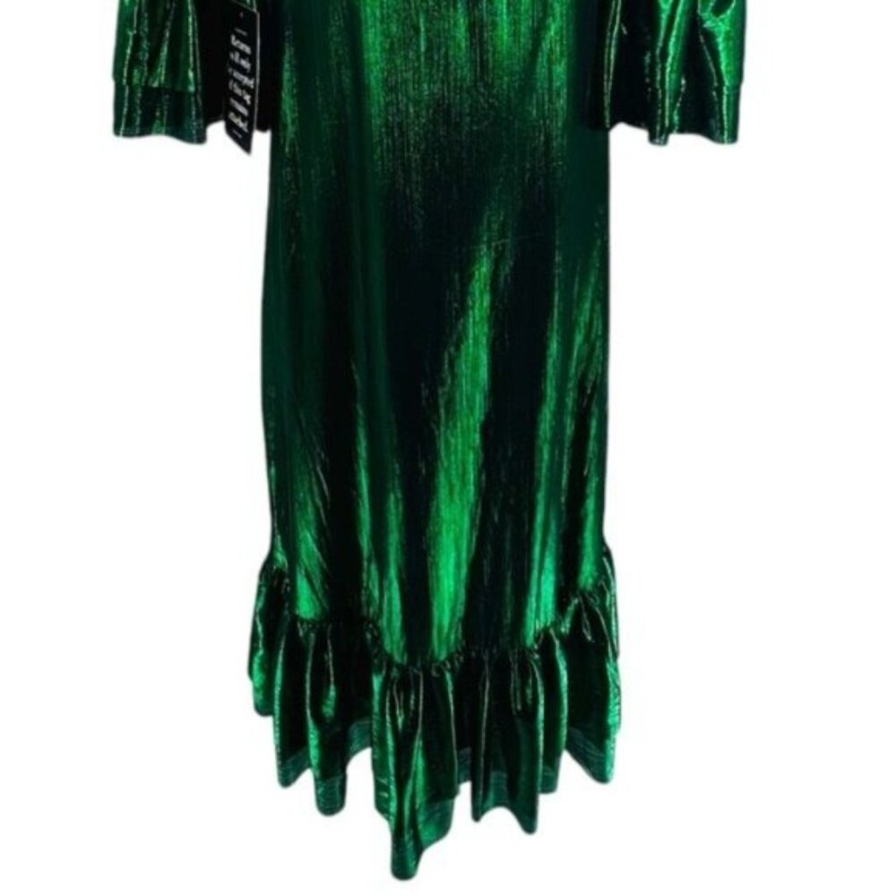 Tuckernuck Emerald Green Metallic Maxi Dress - Picture 9 of 11